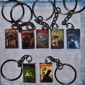 Handmade Mini Harry Potter Book Keychains $8 Each